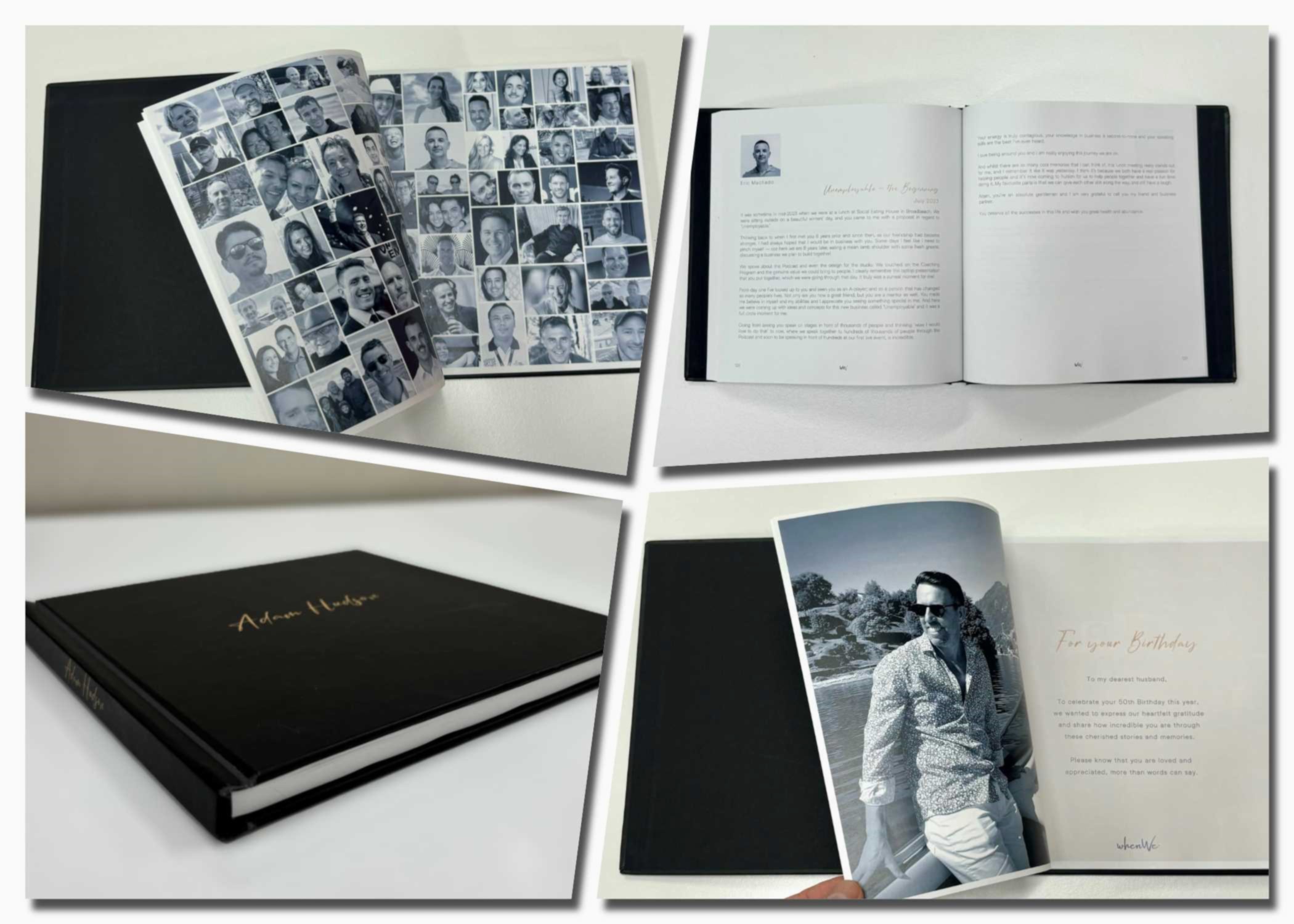 whenWe memory book collage.